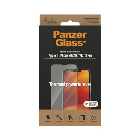 PanzerGlass | Screen protector - glass | Apple iPhone 13, 13 Pro, 14 | Polyethylene terephthalate (PET) | Black | Transparent - 4